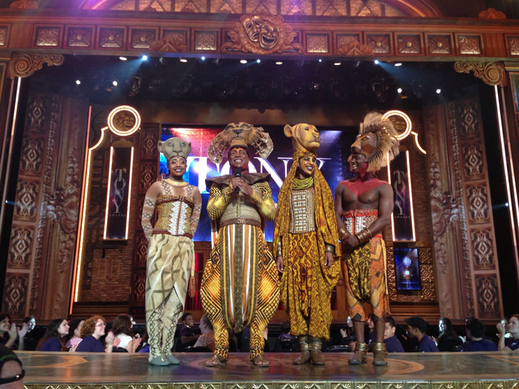 Alton Fitzgerald White and his fellow Lion King cast-mates presenting at the Tony Awards